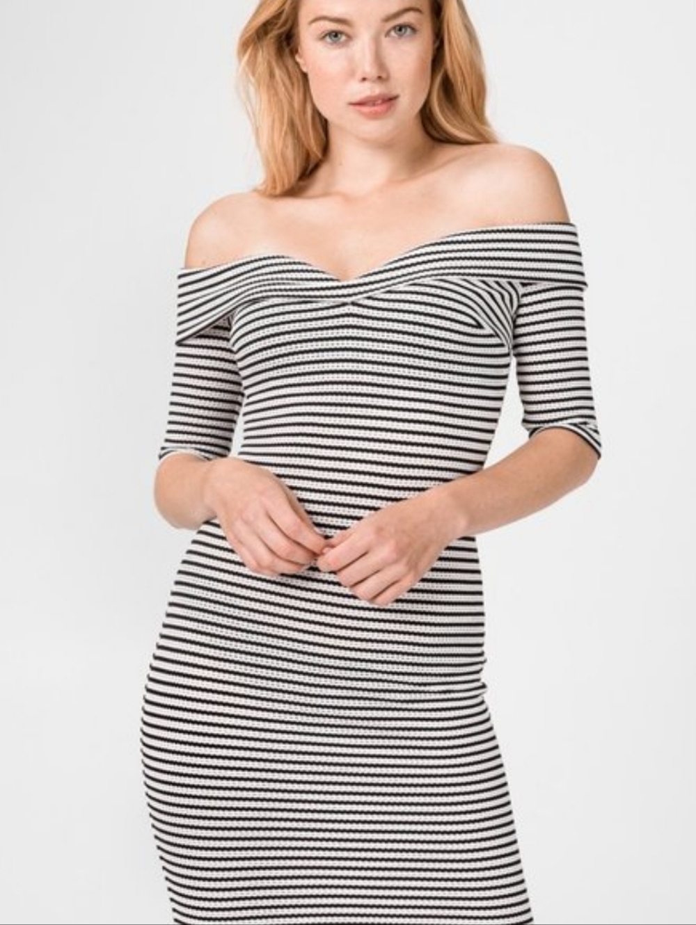 Guess black white Mini dress